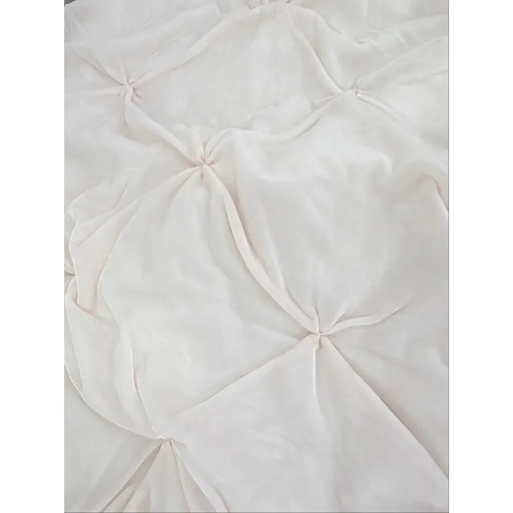 Pottery Barn Kids x Monique Lhuillier Velvet Pintuck Pillow Shams Blush Set of 2